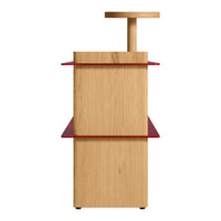 Shoegaze Shoe Rack in White Oak / Carmine - Angle 6