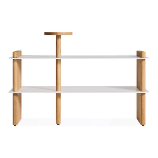 Shoegaze Shoe Rack in White Oak / White - Angle 1