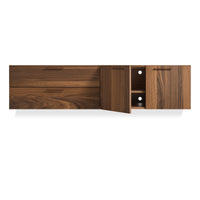 Shale 2 Door / 2 Drawer Wall-Mounted Cabinet in Walnut - Angle 2