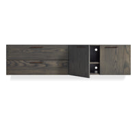 Shale 4 Drawer Wall-Mounted Cabinet in Smoke - Angle 2