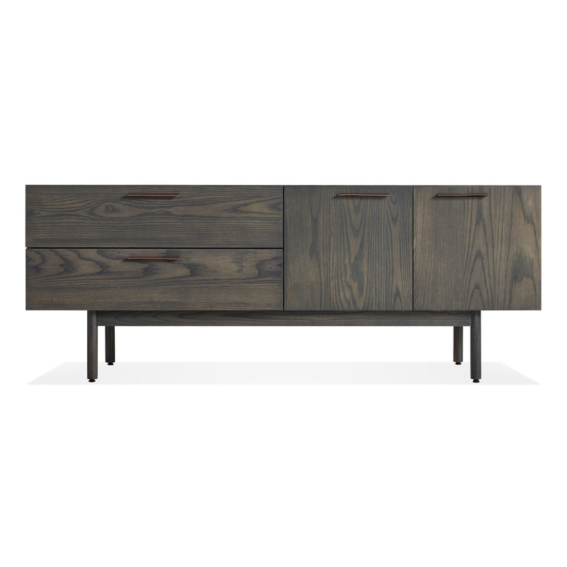 Shale 2 Drawer / 2 Door Console in Smoke - Angle 1