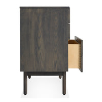 Shale 4 Drawer / 1 Door Credenza in Smoke - Angle 5