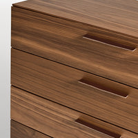 Shale 4 Drawer / 2 Door Credenza in Walnut - Angle 6