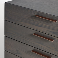 Shale 4 Drawer / 1 Door Credenza in Smoke - Angle 6