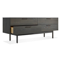 Shale 4 Drawer Dresser in Smoke - Angle 4