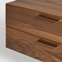 Shale 2 Door / 2 Drawer Wall-Mounted Cabinet in Walnut - Angle 6
