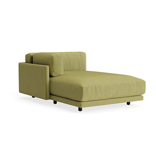 Sunday Chaise in Loden Velvet - Angle 2