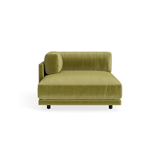 Sunday Chaise in Loden Velvet - Angle 1