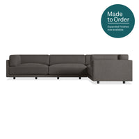 Sunday L Sectional Sofa in Kelso Charcoal - Angle 1