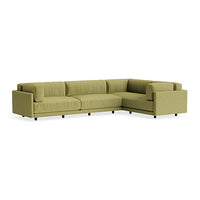Sunday L Sectional Sofa in Loden Velvet - Angle 4