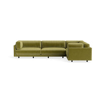 Sunday L Sectional Sofa in Loden Velvet - Angle 1