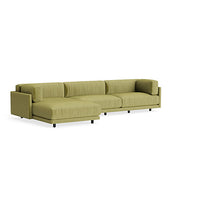 Sunday Sofa with Chaise in Loden Velvet - Angle 6
