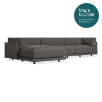 Sunday Sofa with Chaise in Kelso Charcoal - Angle 1