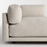 Sunday Small Sofa with Chaise in Sanford Linen - Angle 8