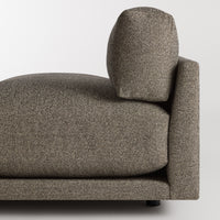 Sunday 65" Armless Sofa in Sanford Black - Angle 7