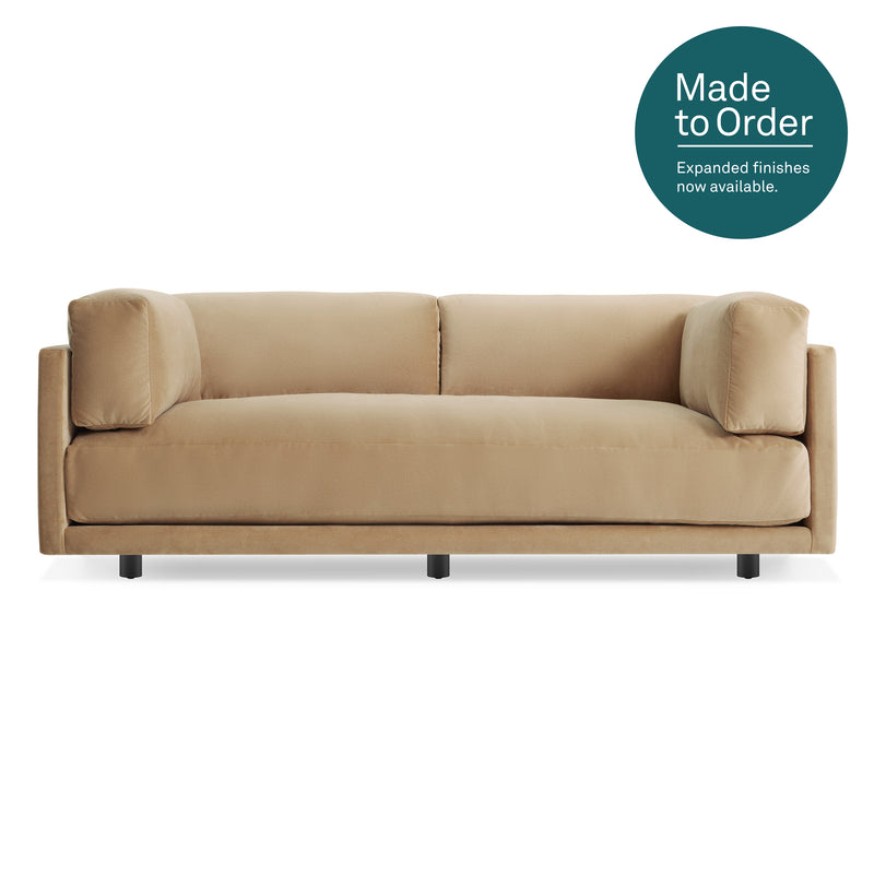 Sunday 82" Sofa in Camel Velvet - Angle 1