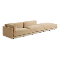 Sunday Long and Low in Camel Velvet - Angle 3