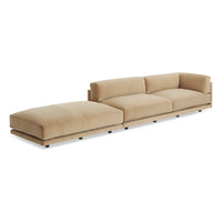 Sunday Long and Low in Camel Velvet - Angle 3