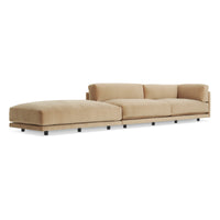 Sunday Long and Low in Camel Velvet - Angle 2