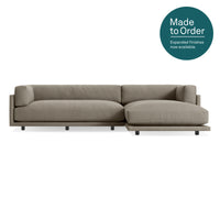 Sunday Small Sofa with Chaise in Sanford Black - Angle 1