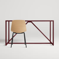 Strut 56" Dining Table in Oxblood - Angle 3