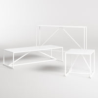 Strut Console Table in White - Angle 7