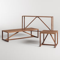 Strut Wood Console Table in Walnut - Angle 7