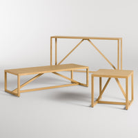 Strut Timber Console Table in White Oak - Angle 7