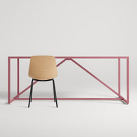 Strut Dining Table in Berry - Angle 3