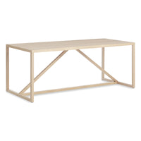 Strut 75" Wood Dining Table in Whitewashed Ash - Angle 4