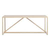 Strut 75" Wood Dining Table in Whitewashed Ash - Angle 3