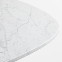 Super Swoval Coffee Table in Marble / Black - Angle 9