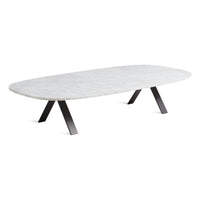 Super Swoval Coffee Table in Marble / Black - Angle 5