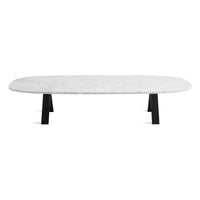 Super Swoval Coffee Table in Marble / Black - Angle 3