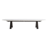 Super Swoval Coffee Table in Marble / Black - Angle 1
