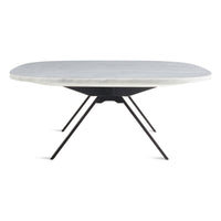 Super Swoval Coffee Table in Marble / Black - Angle 6