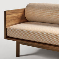 Souvenir Sofa in Irving Copper Stripe / Walnut - Angle 8