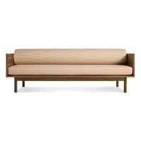 Souvenir Sofa in Irving Copper Stripe / Walnut - Angle 1