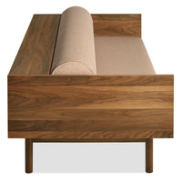 Souvenir Sofa in Irving Copper Stripe / Walnut - Angle 5