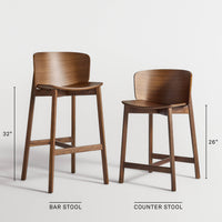 Buddy Stool in Walnut - Angle 3