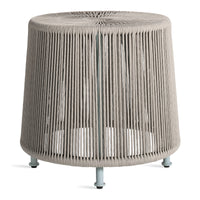 Tether Outdoor Ottoman in Toohey Breezy Blue - Angle 2