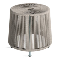 Tether Outdoor Ottoman in Toohey Breezy Blue - Angle 4