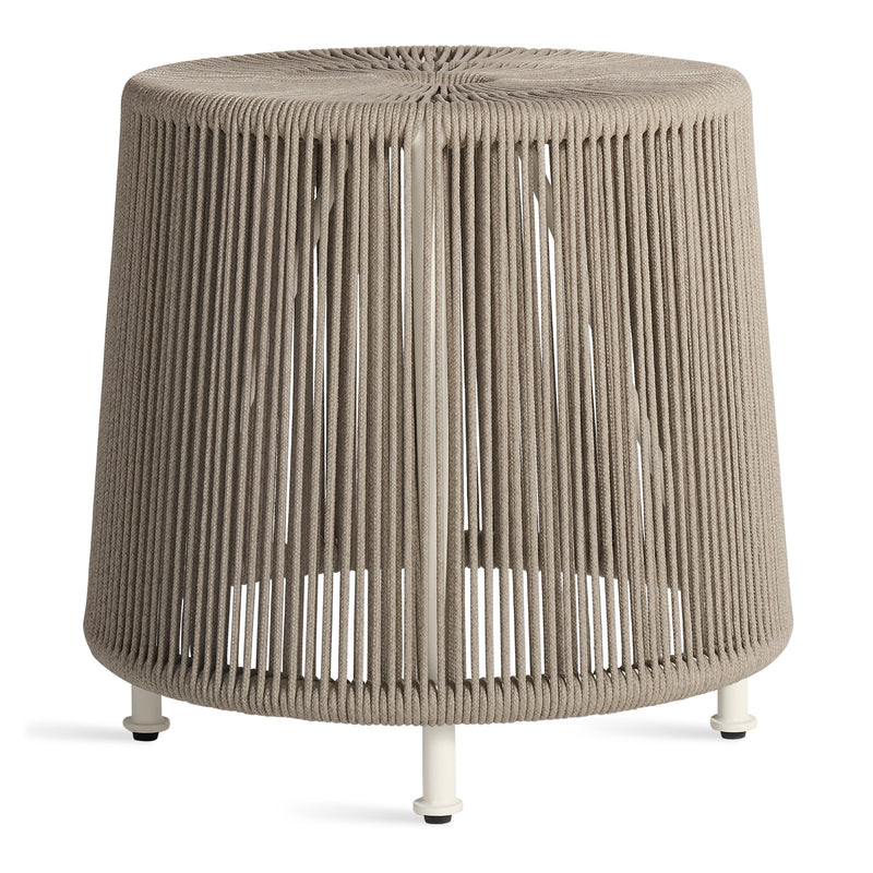 Tether Outdoor Ottoman in Linen