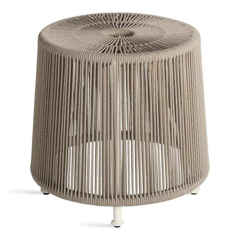 Tether Outdoor Ottoman in Linen