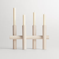 Tally Candelabra in Whitewashed Ash - Angle 7