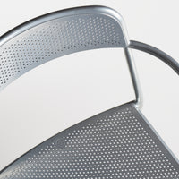 Trim Armchair in Silver - Angle 9