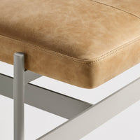 Daybench in Camel Leather / Putty - Angle 7