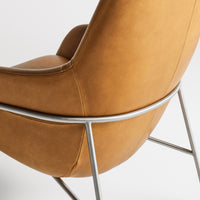 Acre Lounge Chair in Butterscotch Leather - Angle 12