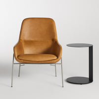Acre Lounge Chair in Butterscotch Leather - Angle 11