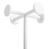 Amos Coat Rack in White / Whitewashed Ash - Angle 3